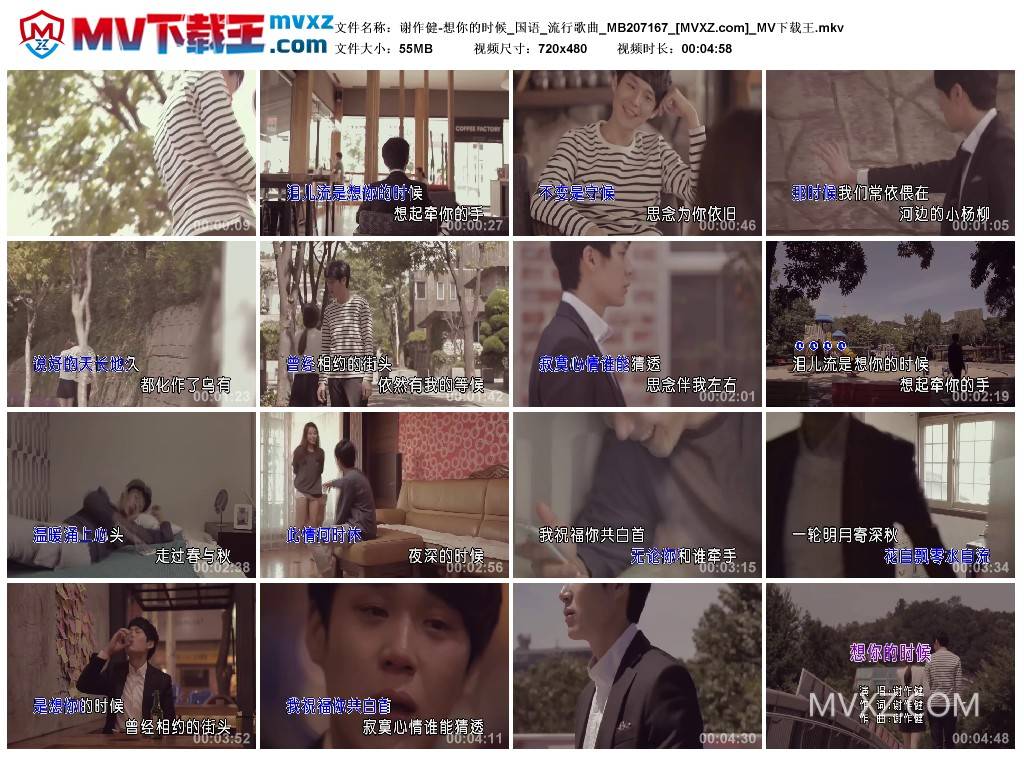 谢作健-想你的时候_国语_流行歌曲_MB207167